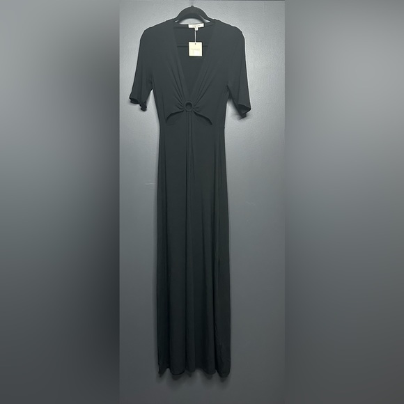 NWT Favorite Daughter The Center of Attention Dress Black M Cut Out Maxi - Picture 4 of 7
